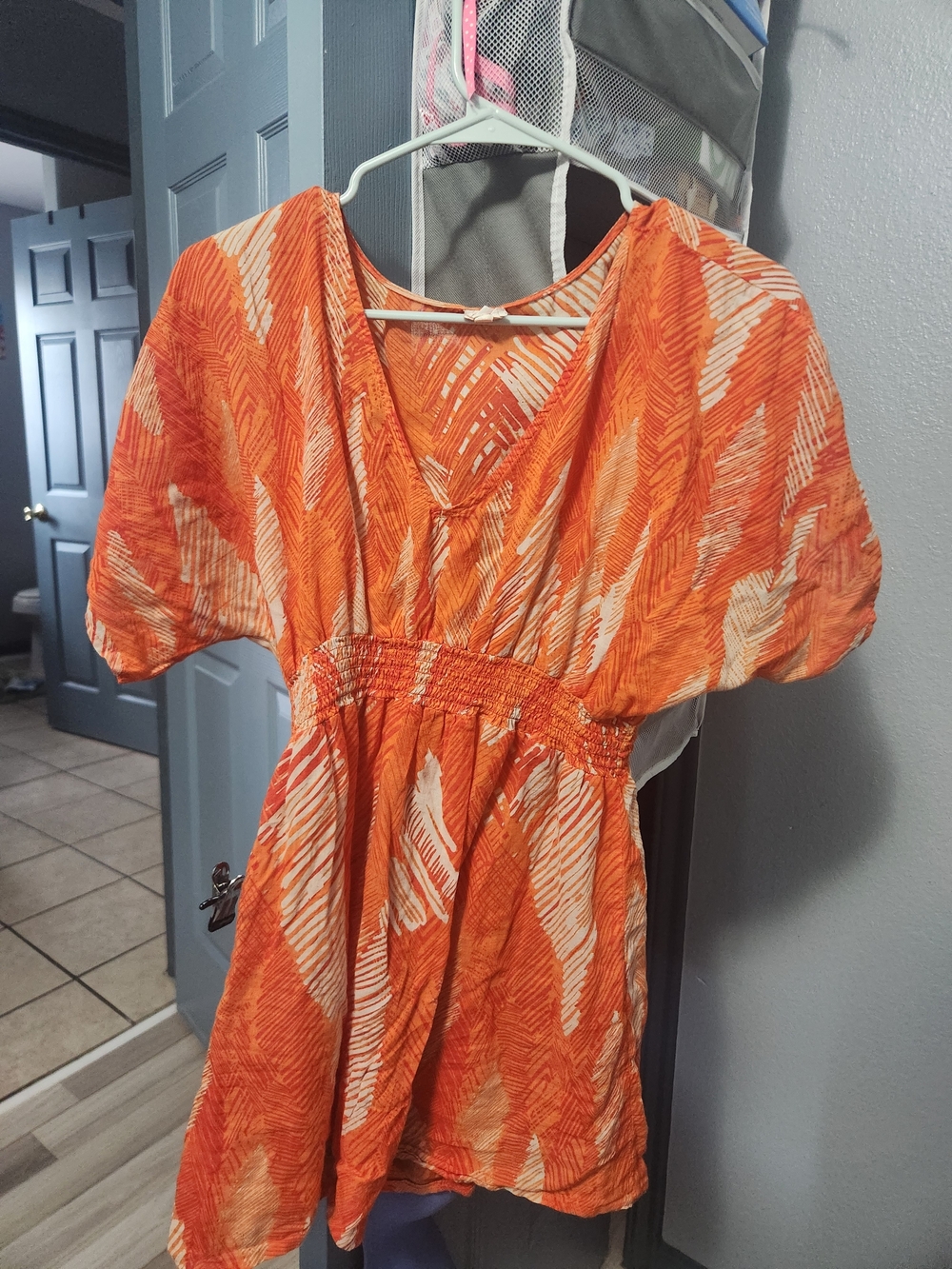 Cute Orange Cover Up Dress
